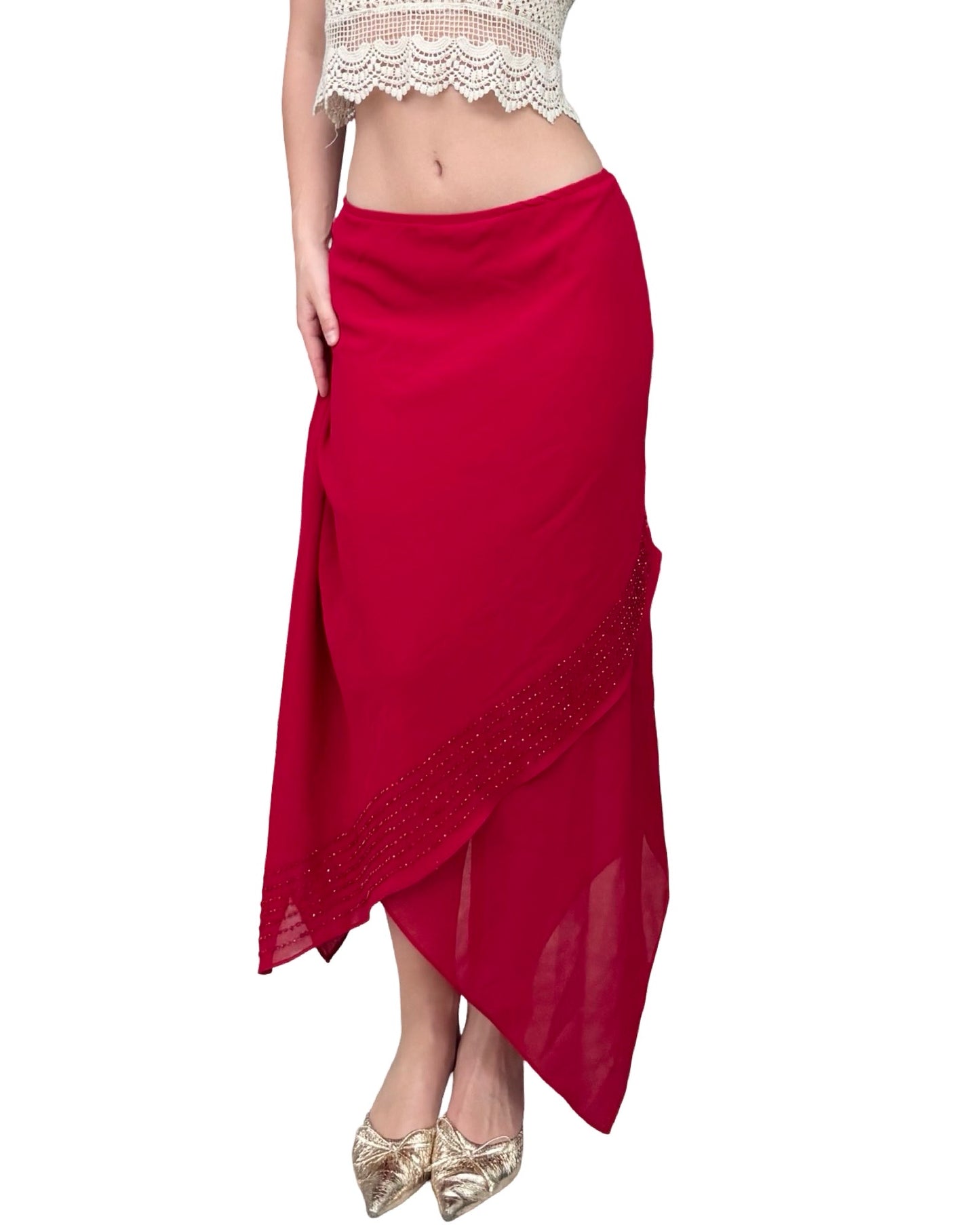 Periwinkle 00's Asymmetric Skirt | Size XL