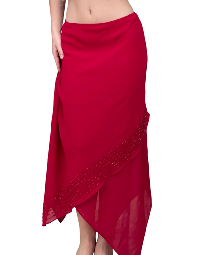 Periwinkle 00's Asymmetric Skirt | Size XL