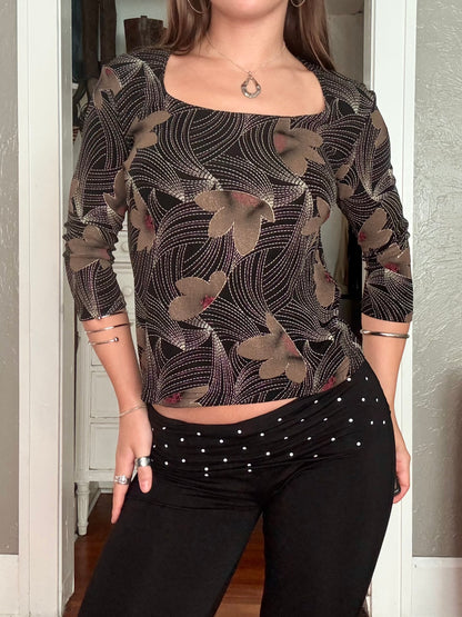 Printed 90's Top | Size S