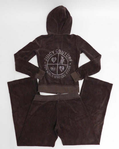 2006 Juicy Couture terry cloth track suit in brown
