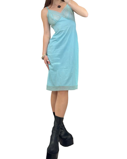 Embroidered 90's Slip Dress | Size S NEEDS TAG