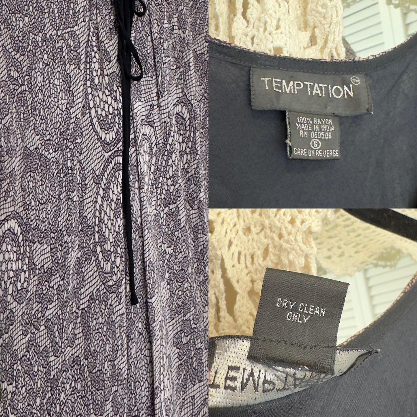 Lace Print Maxi | Size M