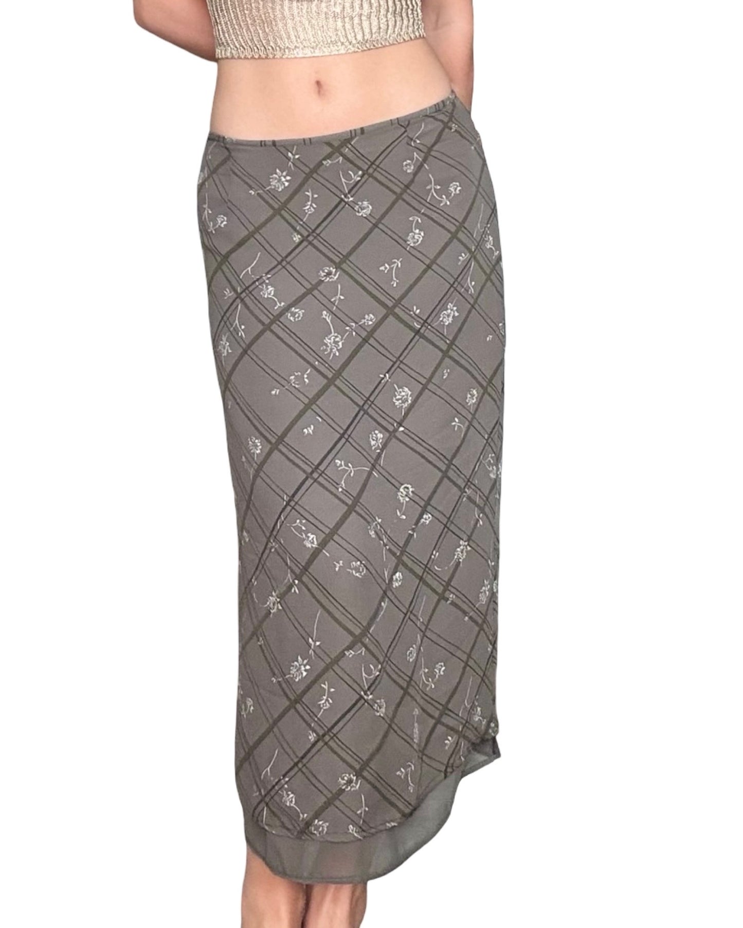 Petite Sophisticate 90's Mesh Skirt | Size 28" Waist