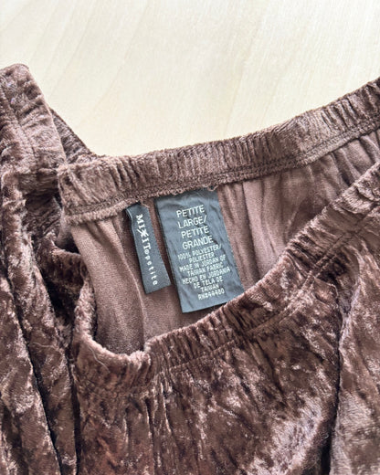 Mixit Y2K Brown Velvet Skirt | Size 32”-36” waist