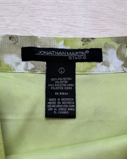 90’s Tiered Green Midi Skirt | Size 33” waist