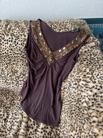 Venus 00's Beaded Top | Size S