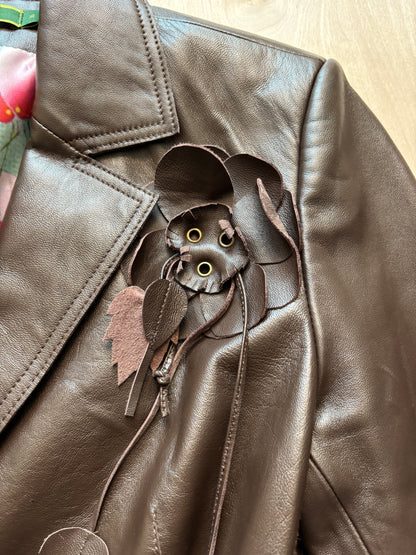 Brown 00’s Leather Jacket | Size S