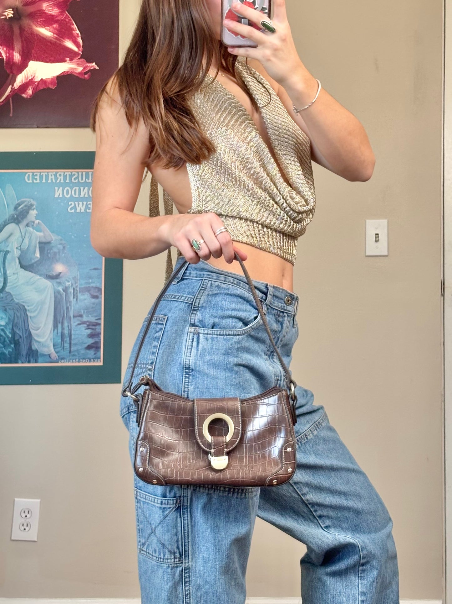 Brown 90's Leather Purse