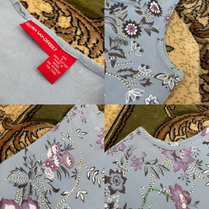 Blue Beaded Tank | Size L