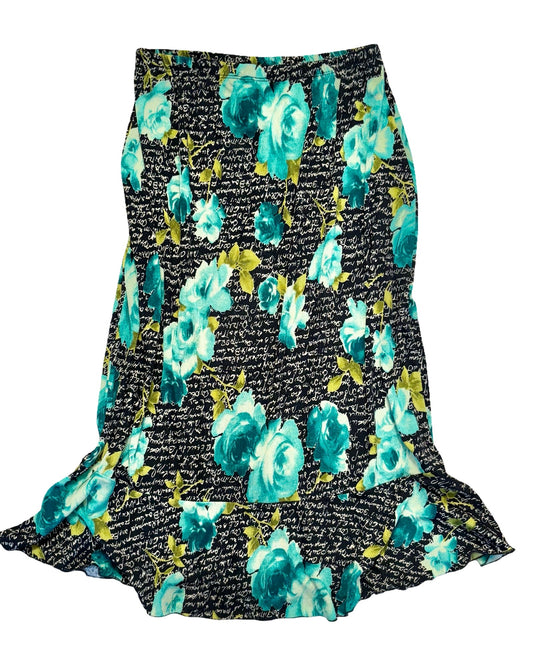 Floral 00’s Midi Skirt | Size 25” waist