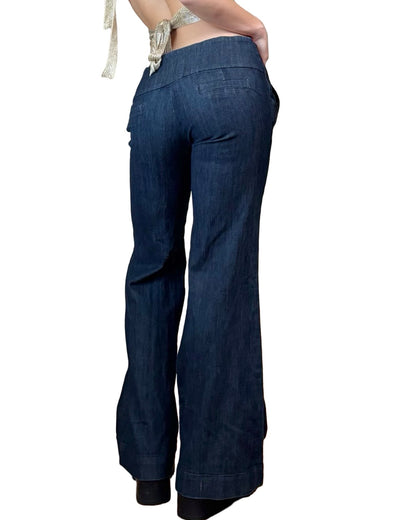 Gold Drama 00's Wide Leg Denim | Size 31” Waist