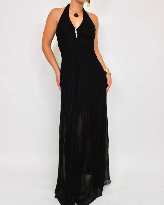 Black Mesh Gown | Size 5/6