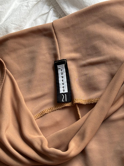 Nude 90's Slinky Dress | Size S
