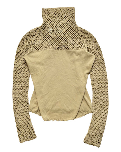 Tan 90’s Knit Top | Size M