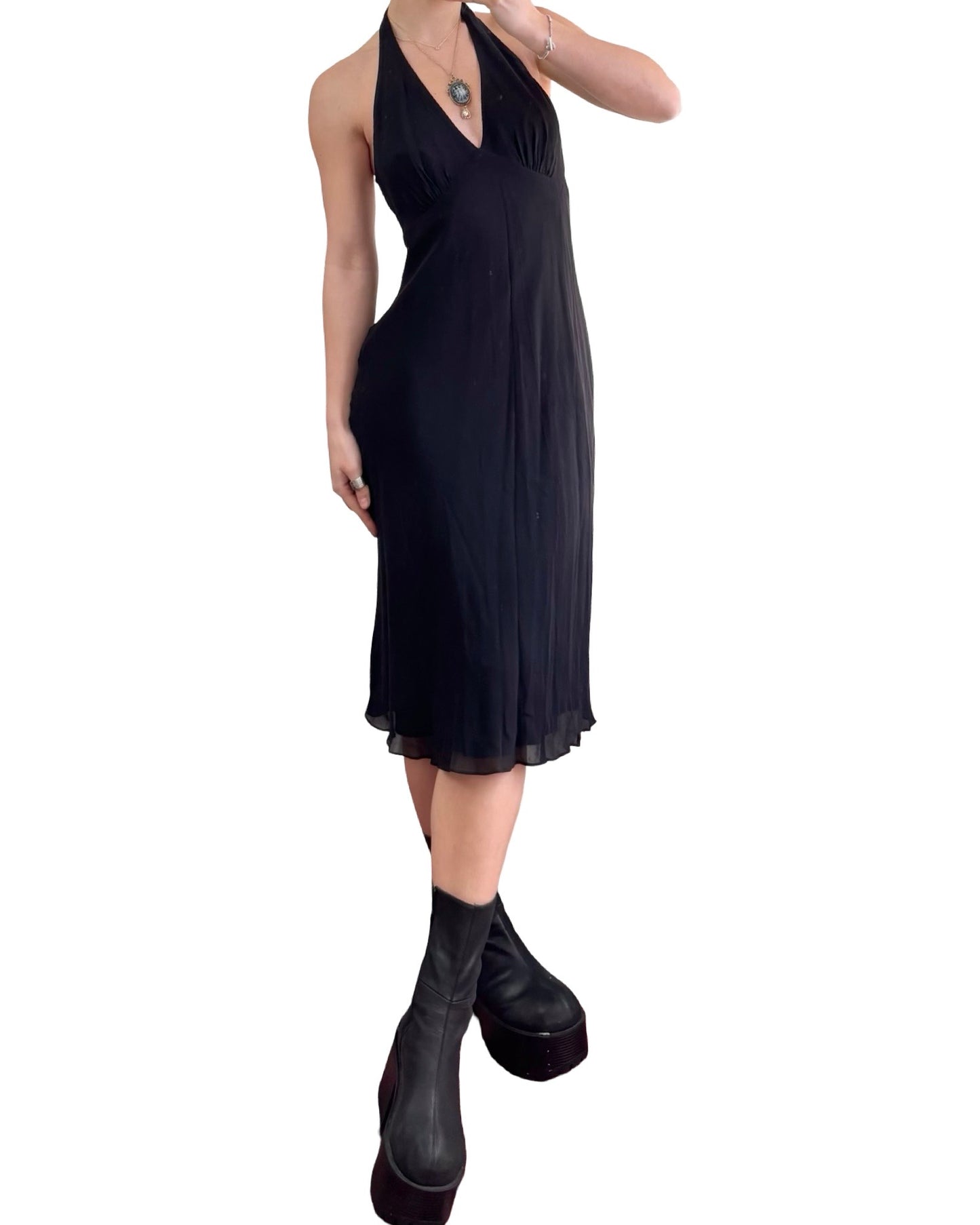 Maggy London 90's 100% Silk Midi Dress | Size 4