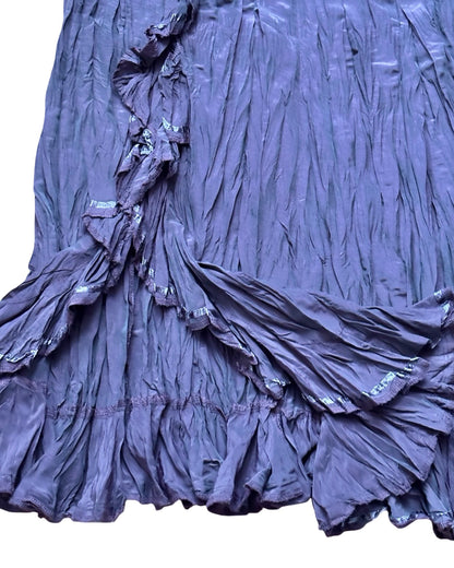 Ruffle 90's Maxi Skirt | Size 28” Waist