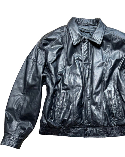 Byrnes & Baker 90’s Genuine Leather Jacket | Size XL