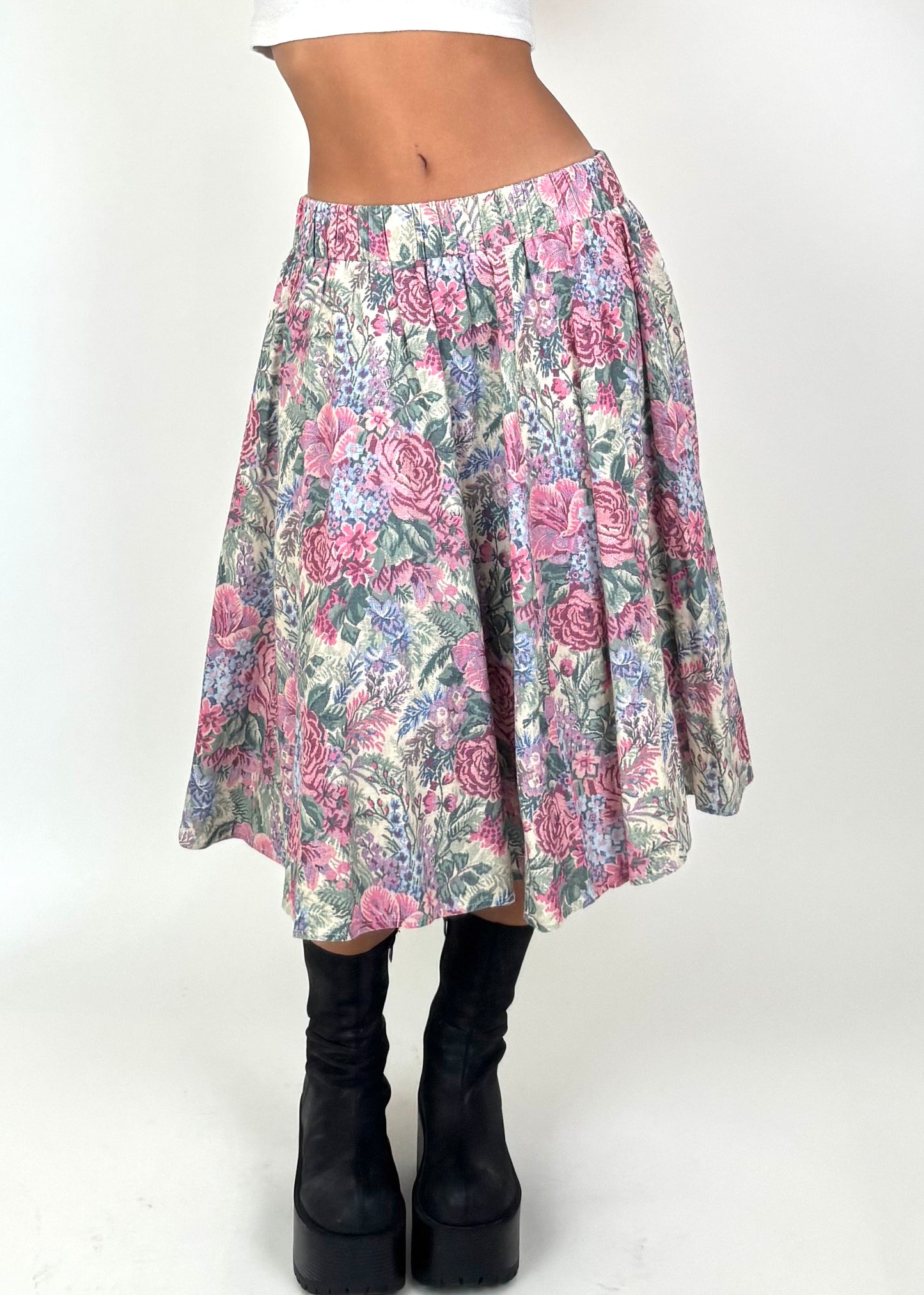Molly Floral Midi | Size 28” waist
