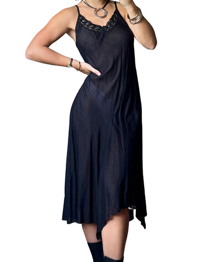 Lace Trim 90’s Slip Dress | Size S