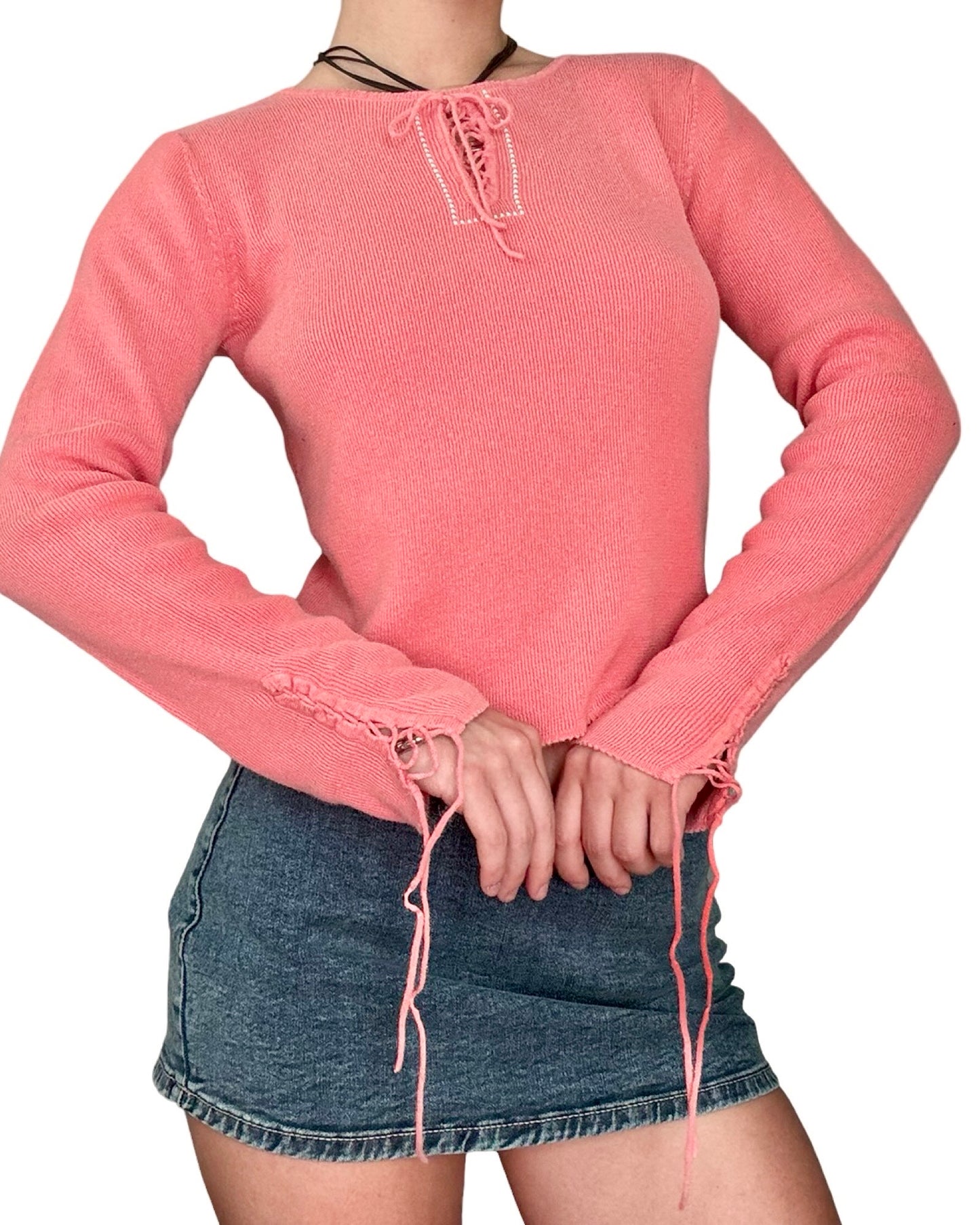 Copper Key 00's Lace Up Top | Size S