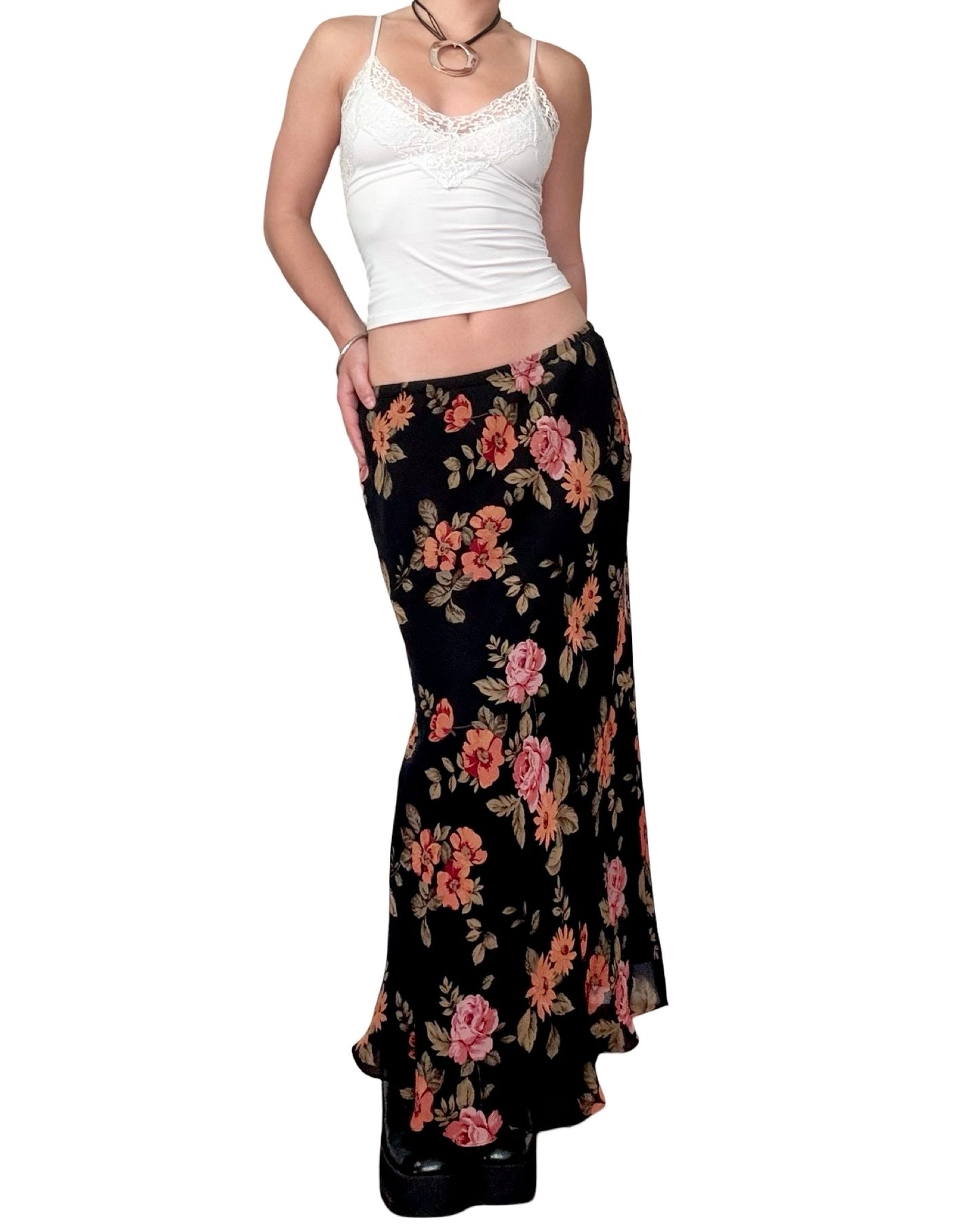 Adriana Papéll 90's 100% Silk Skirt | 28" Waist