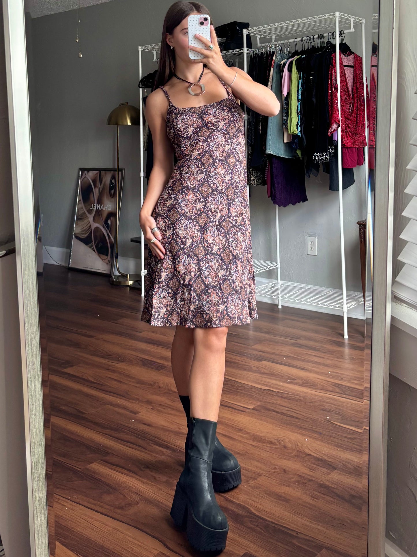 Believe 90's Printed Mesh Dress | Size M