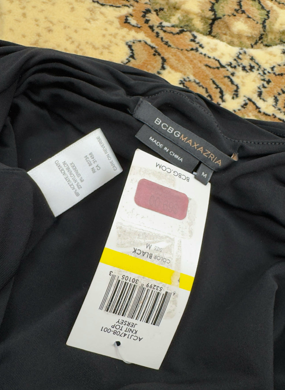 Black Plunge Blouse #2 | Size M