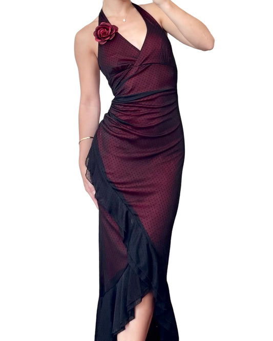 Rampage 00's Mesh Halter Dress | Size M