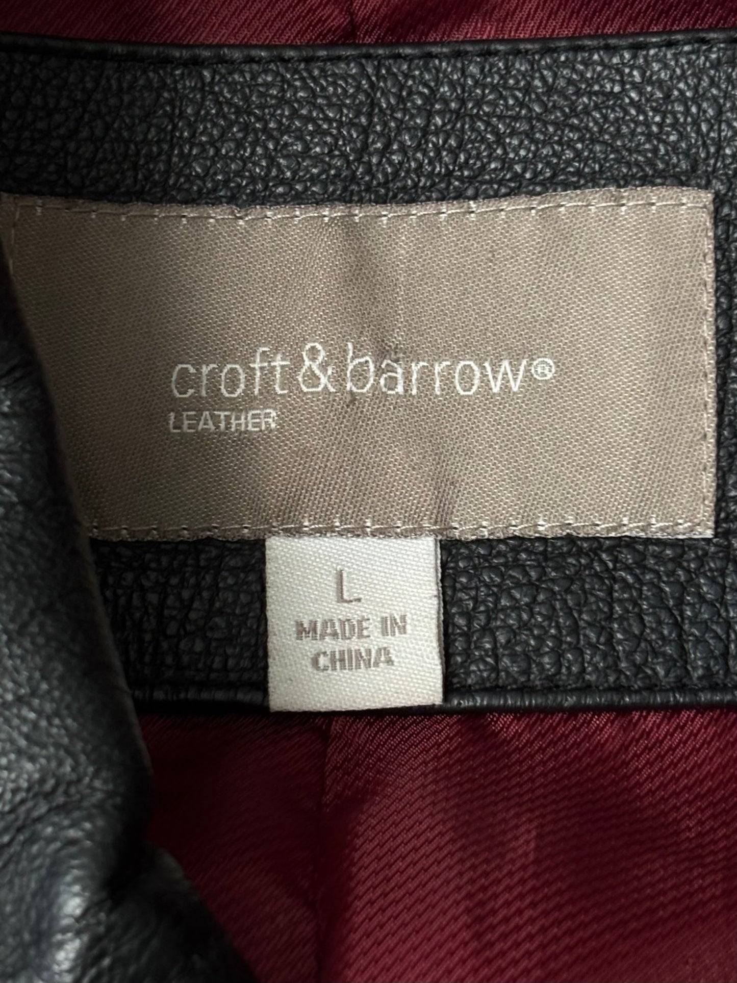 Croft & Barrow 90's Leather Jacket | Size L