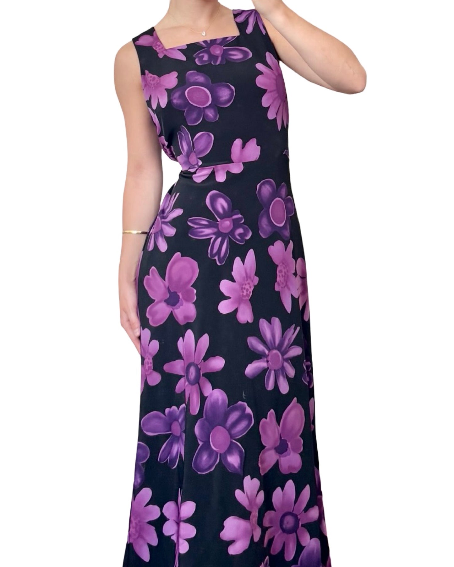 Jaclyn Smith 90's Tie Back Dress | Size M