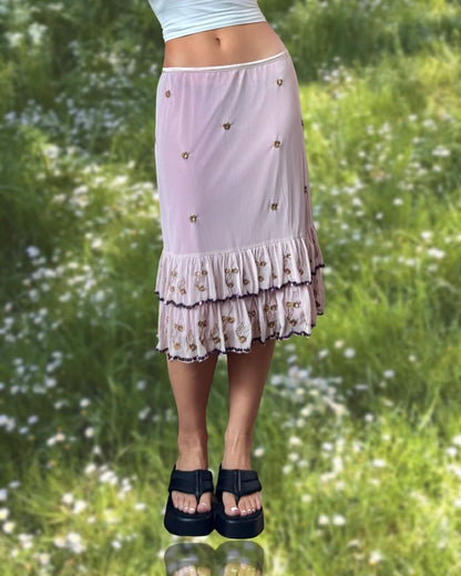 NY&Co Beaded Midi Skirt | Size 34” waist