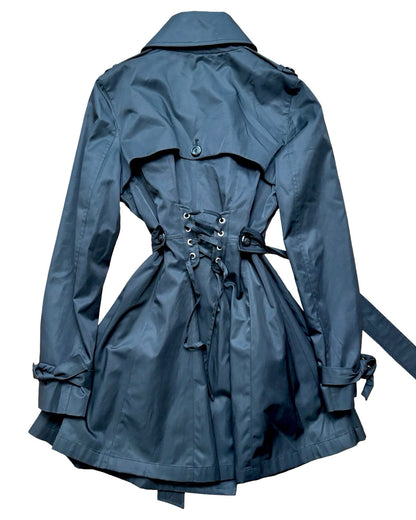 Betsy Johnson 00's Corset Back Trench | Size M