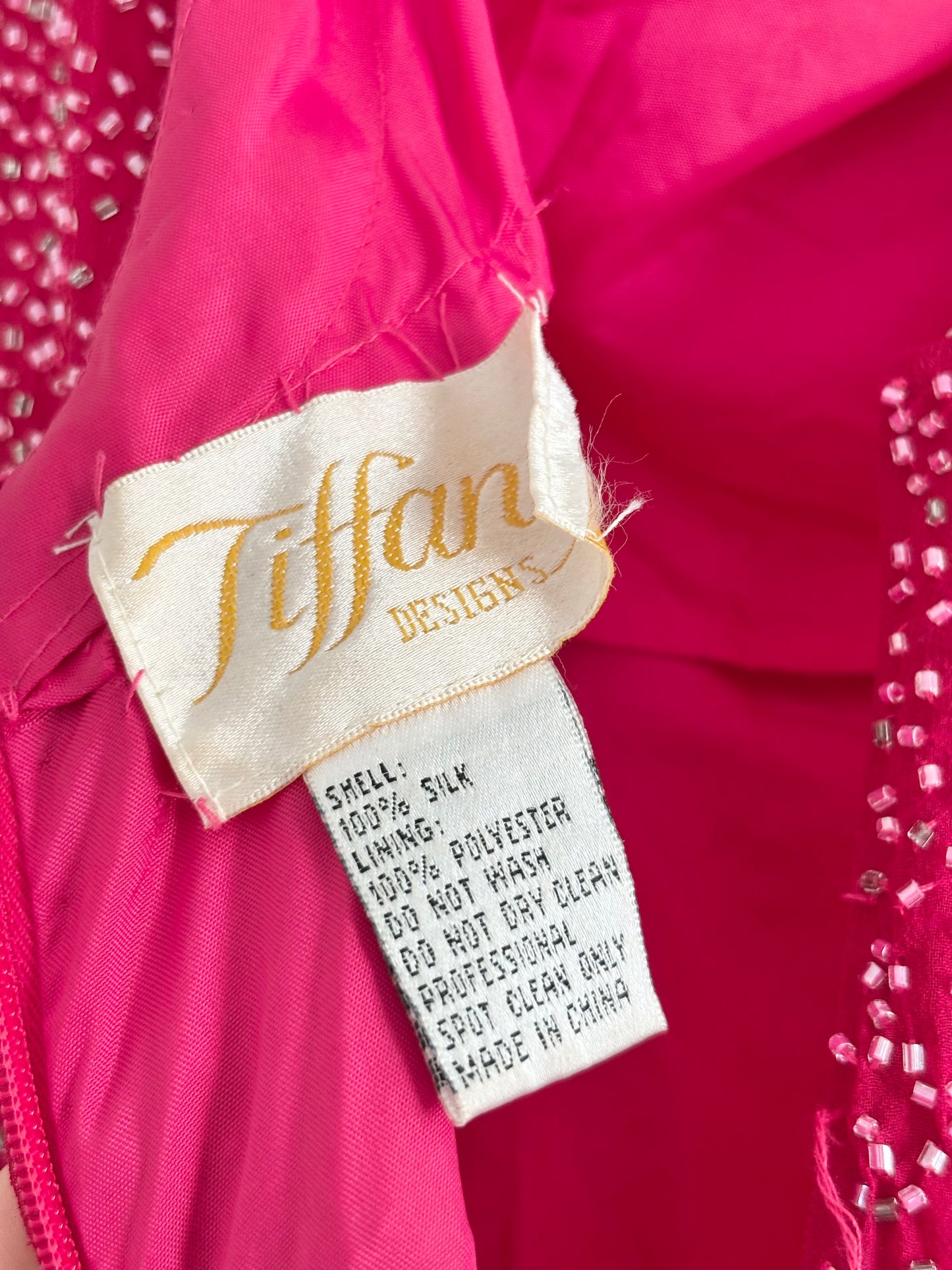 Tiffany 00's Silk Beaded Gown | Size 2