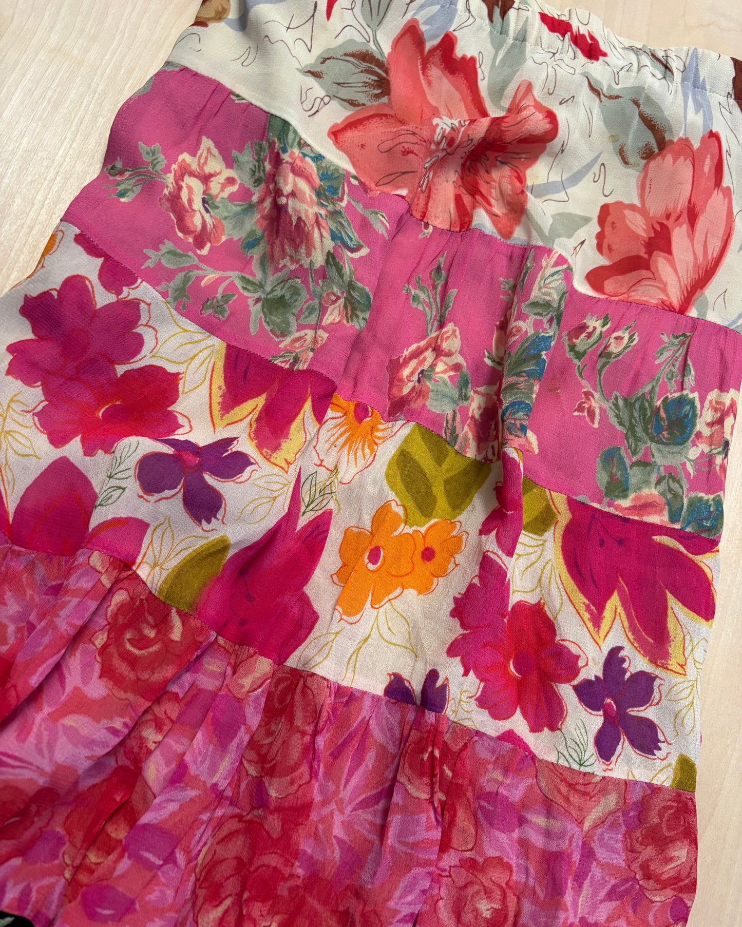 Tiered 00’s Floral Maxi Skirt | Size 38” waist