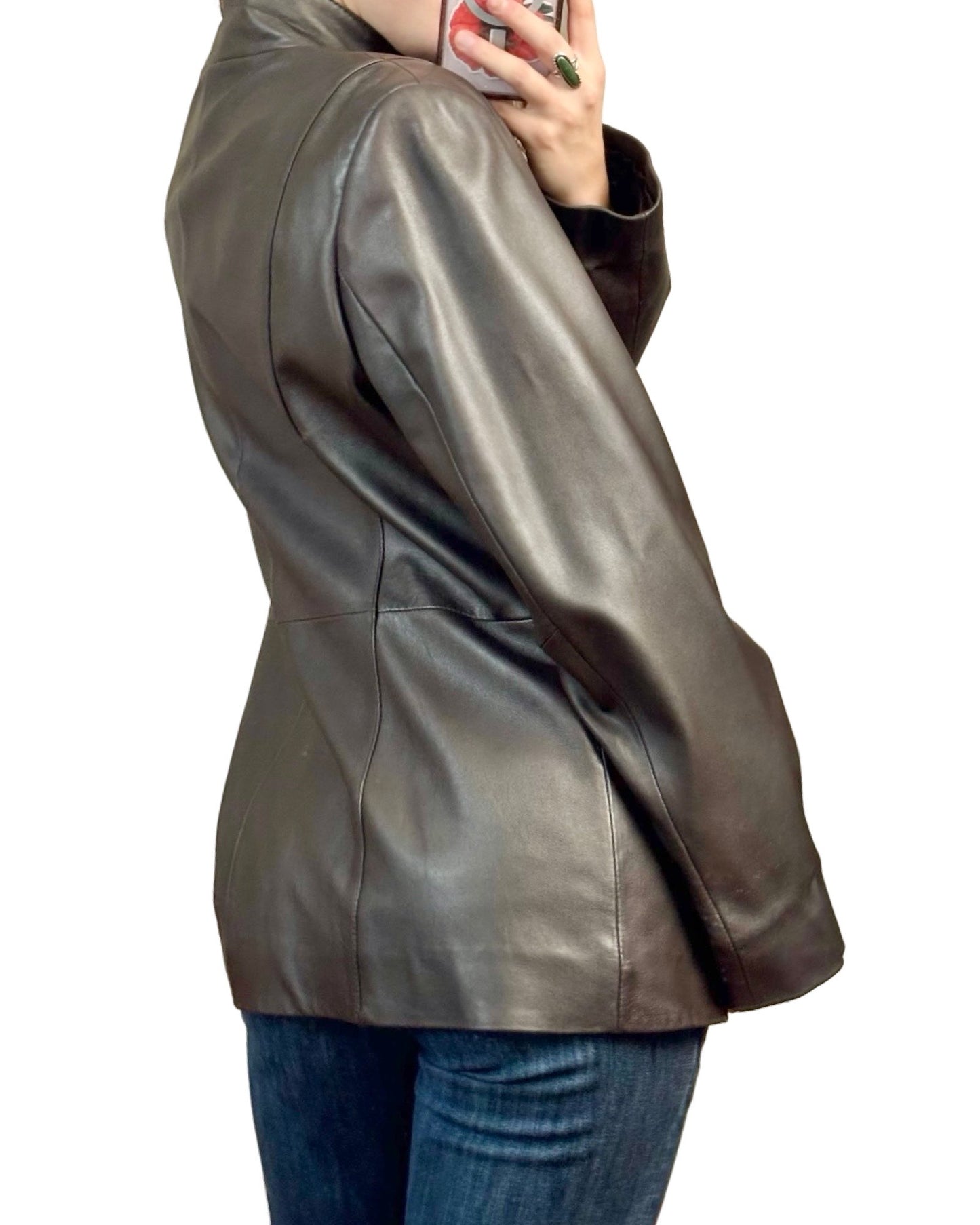 Preston & York 90's Leather Jacket | Size L