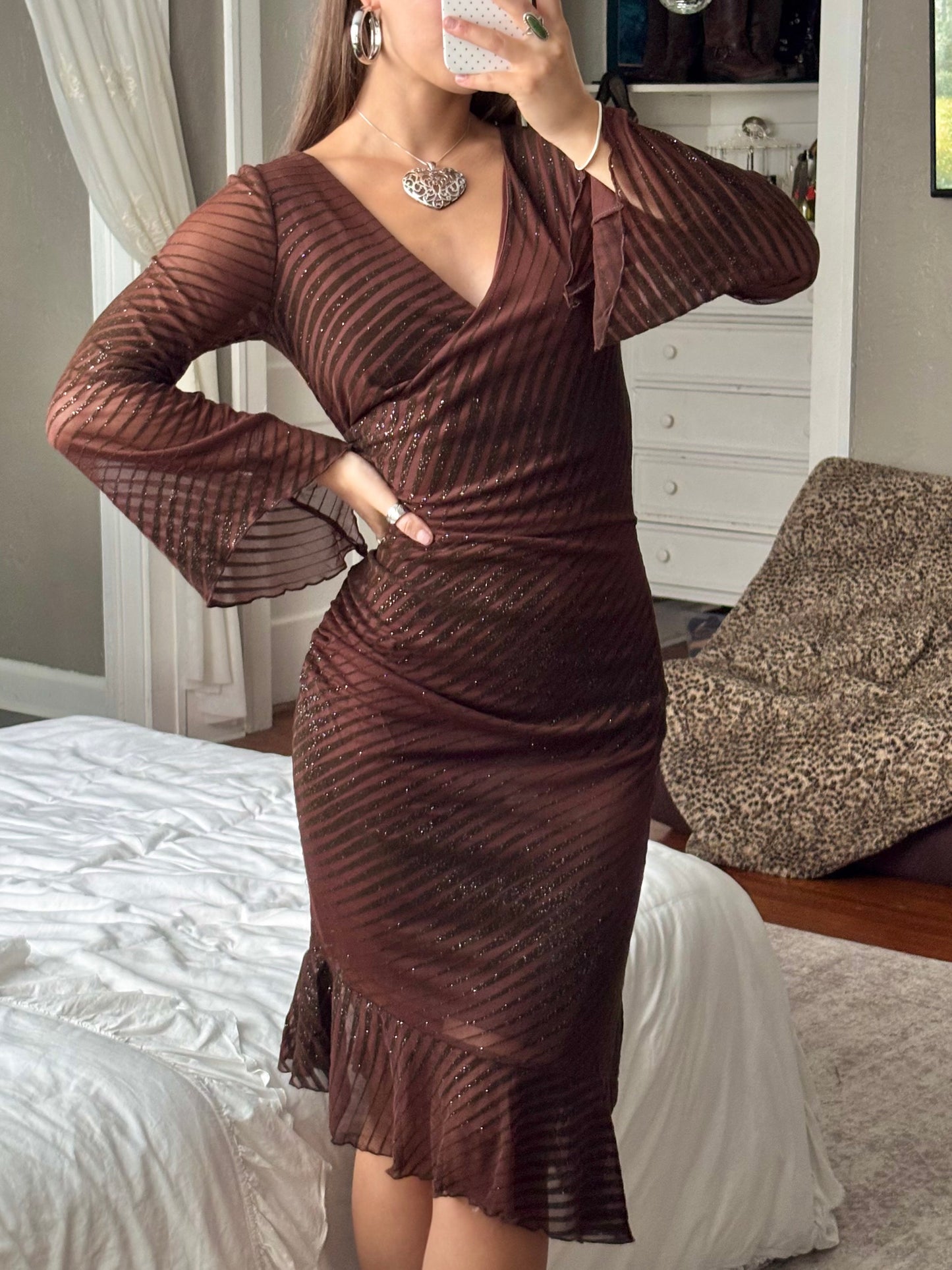 Mesh 90's Midi Dress | Size M
