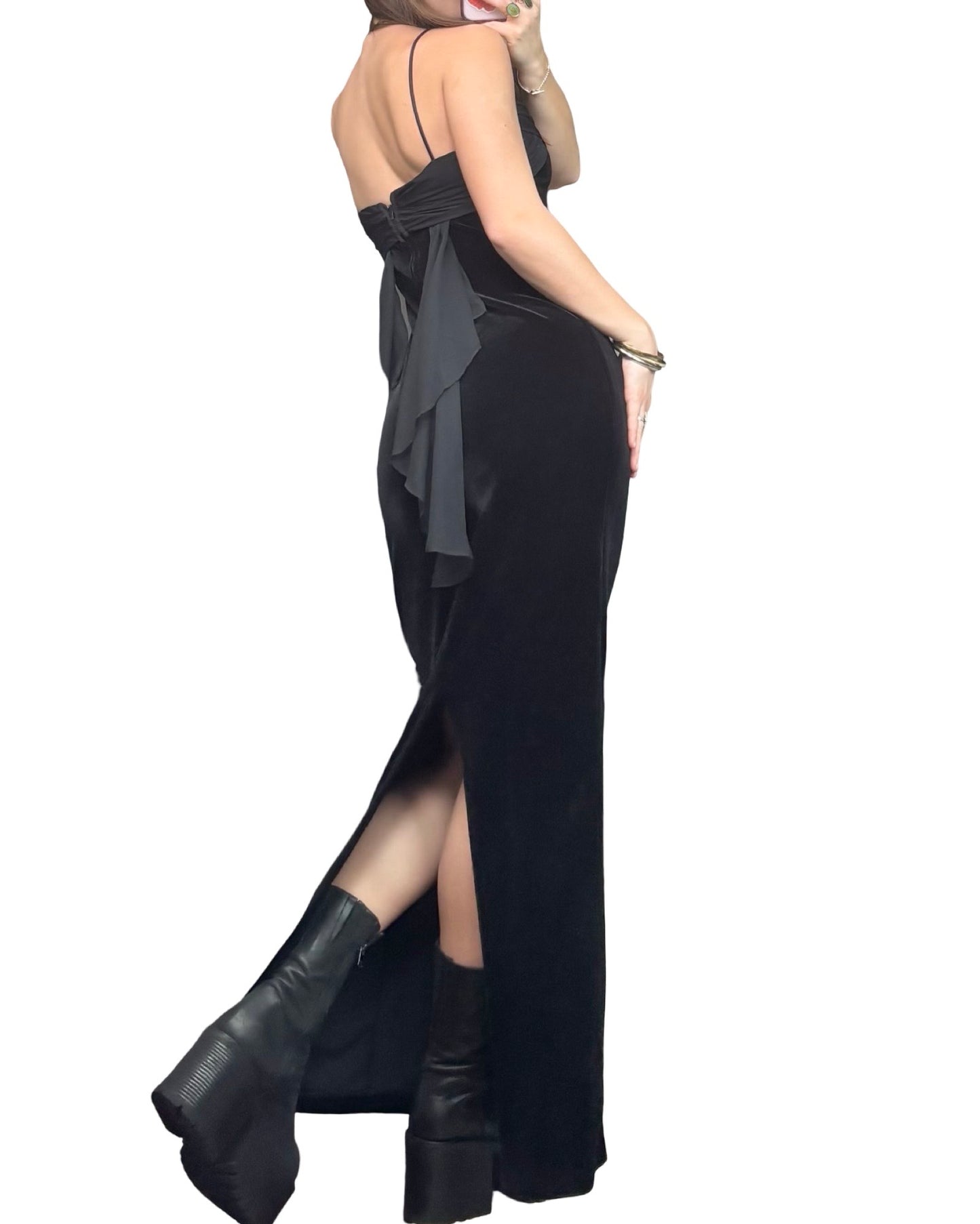 Betsy & Adam 90's Velvet Gown | Size 4