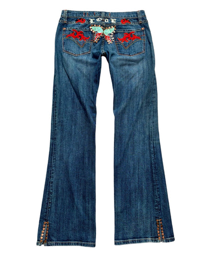 Vigoss 00's Embroidered Low Rise Jean | Size 32" Waist