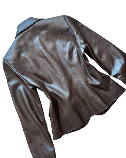 Brown 00’s Leather Jacket | Size S
