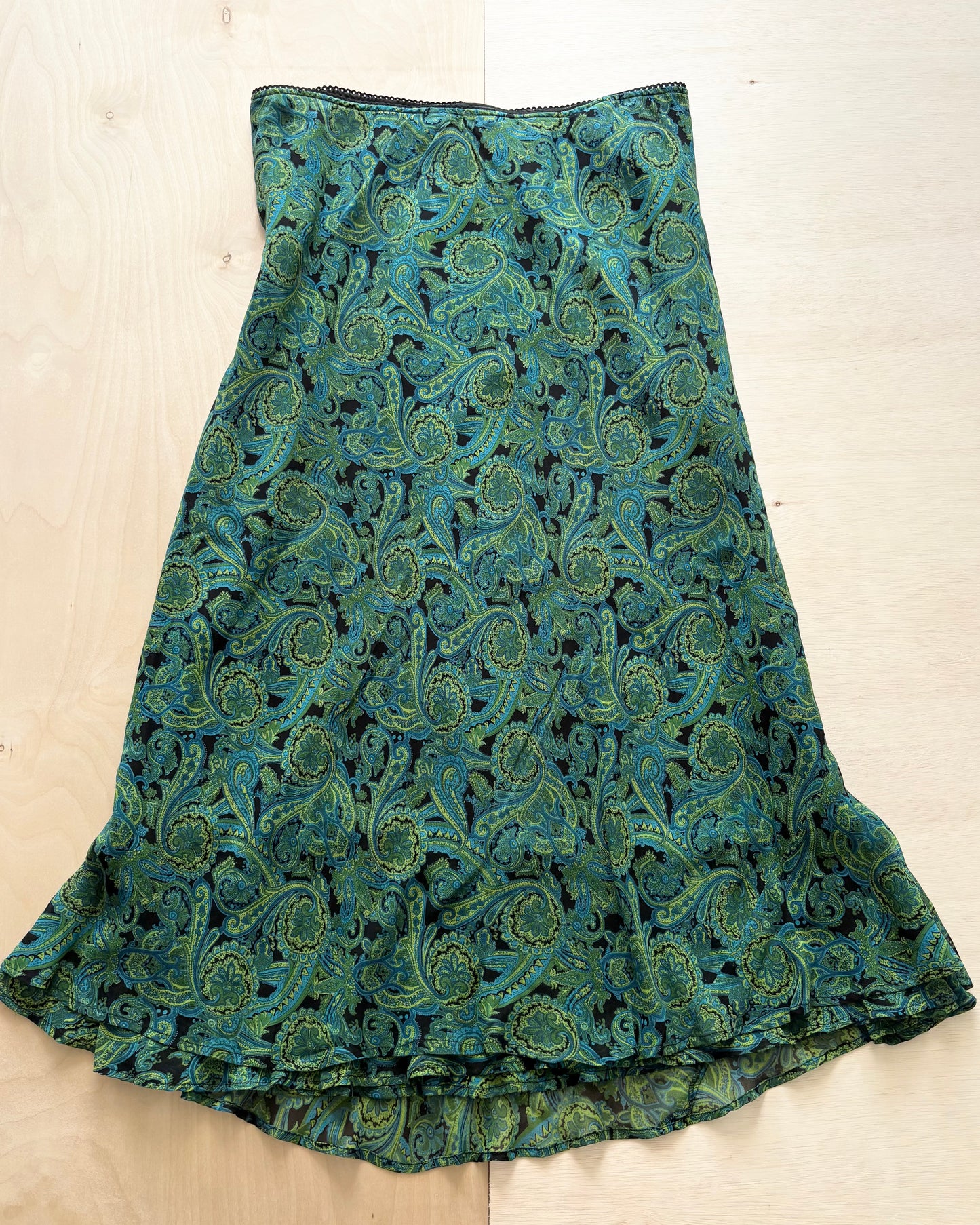 Style&Co 90’s Green Paisley Skirt | Size 36”-40” waist