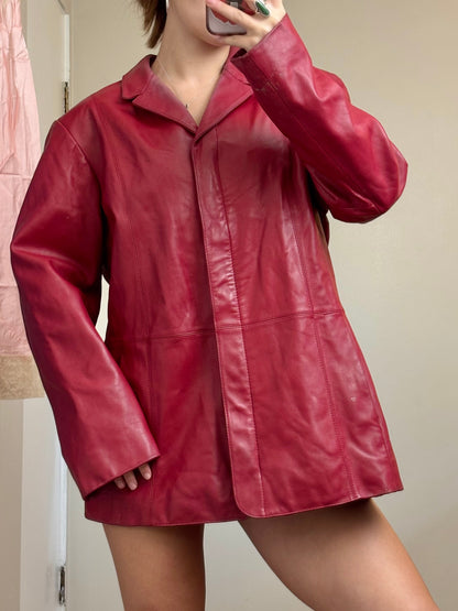 Preston & York 90’s Leather Jacket | Size XL
