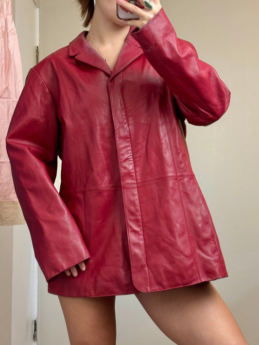 Preston & York 90’s Leather Jacket | Size XL