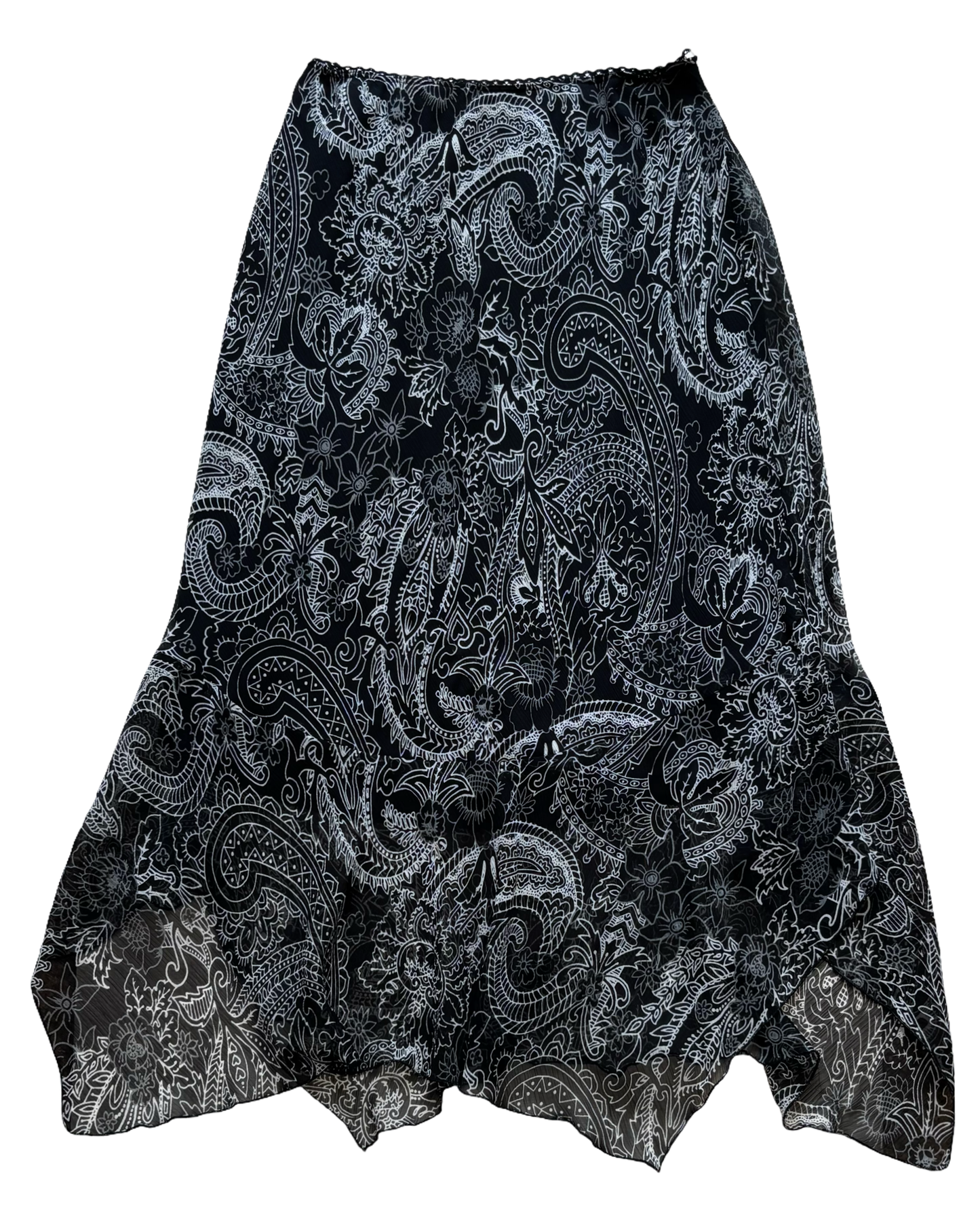 Paisley Asymmetric Maxi | Size 30” waist