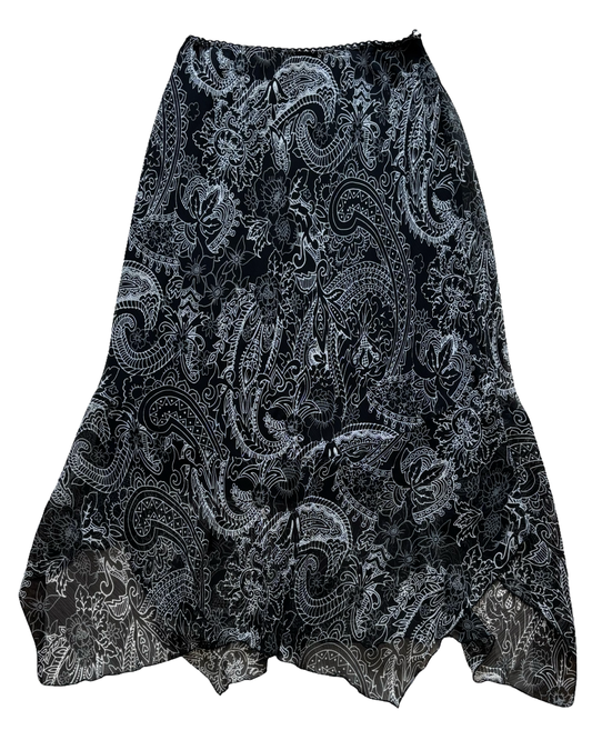Paisley Asymmetric Maxi | Size 30” waist