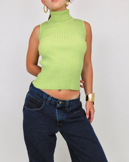 90’s Green Sweater Tank | Size S