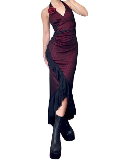 Rampage 00's Mesh Halter Dress | Size M