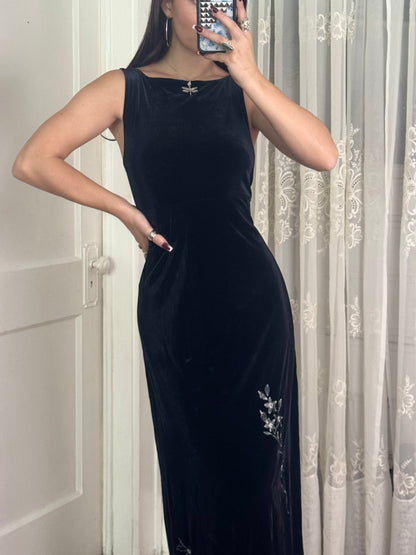 90's Velvet Dress | Size M