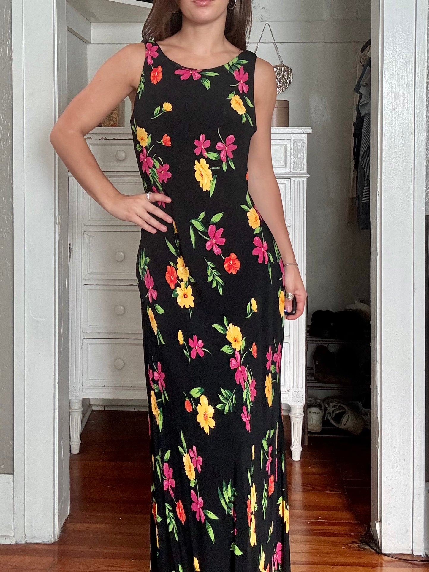 Floral 90's Maxi Dress | Size M/L