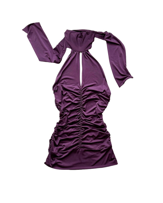 Ruched Y2K Mini Party Dress | Size S