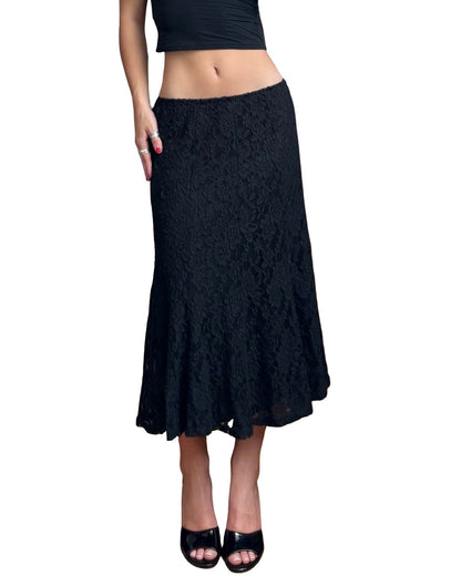 Lace 00’s Midi Skirt | Size 28” Waist